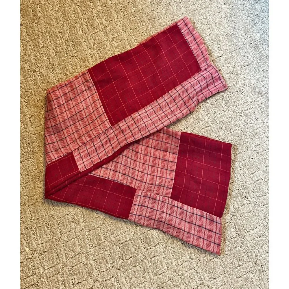 Handmade Woman's Lightweight Infinity/Cowl Scarf Plaid Upcycled